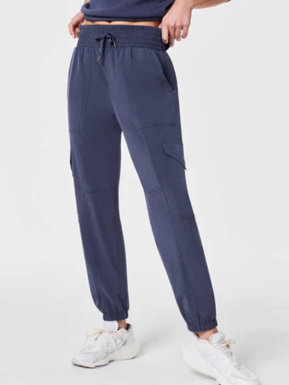 SPANX Navy Blue Cargo Jogger Track Pants